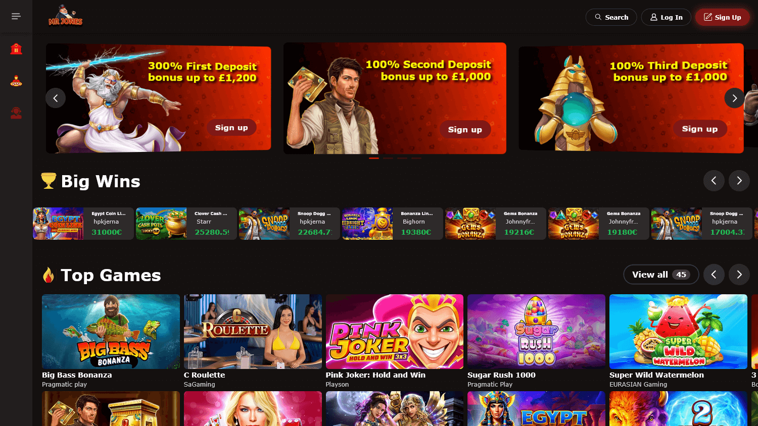 MrJones Casino Desktop screenshot