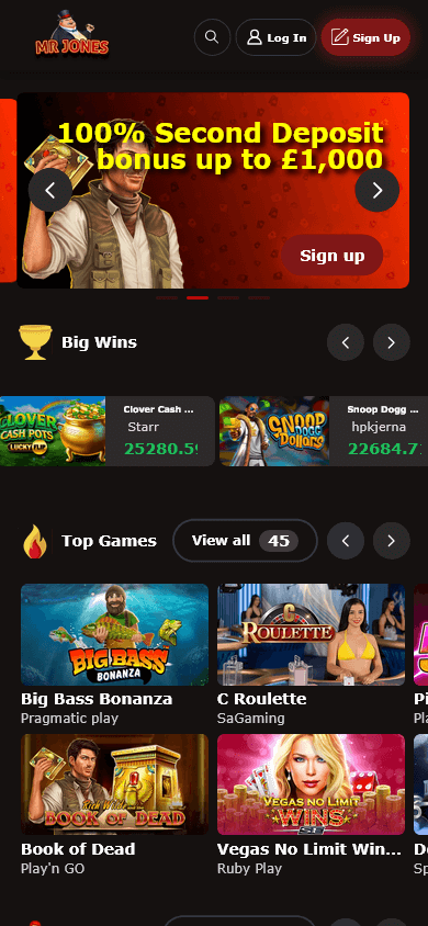 MrJones Casino Mobile screenshot